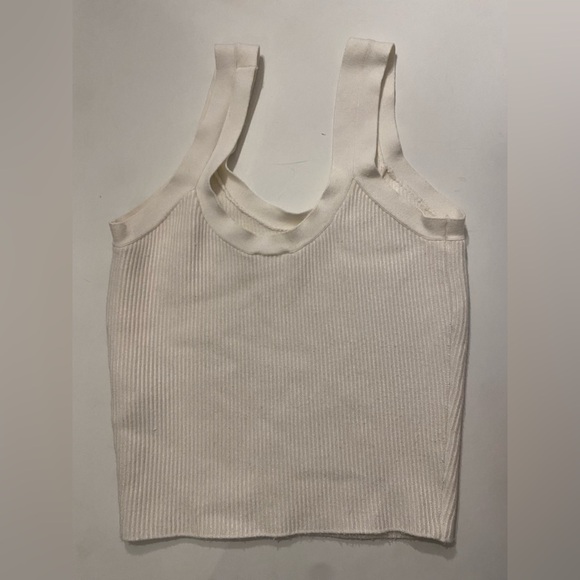Abercrombie & Fitch White Ribbed Sweater Tank Top XS - Picture 4 of 7